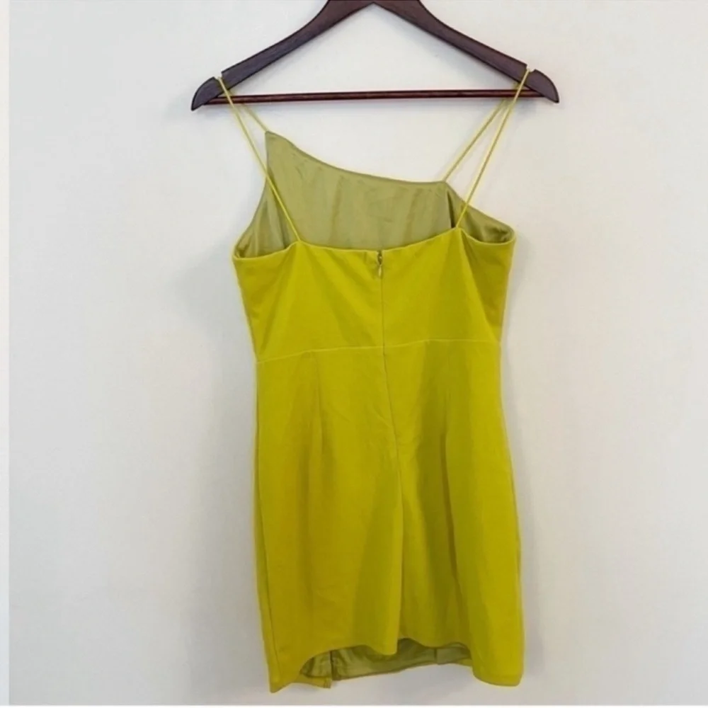 Olia by Lulu's Party For Two Neon Asymmetrical Neck Mini Dress Size Large NEW